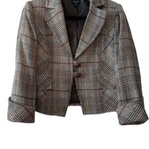 Cropped Blazer - Brown Tweed - Chapter One - Petite 10P